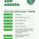 programme for AGM on 19th june 2026 from 6:30pm at Cargill Hall, Bridge of Weir